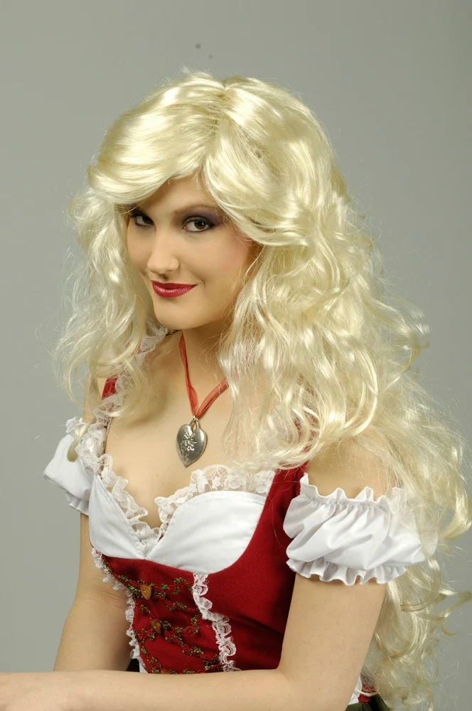 Langhaar Locken Perücke Taylor - Blond