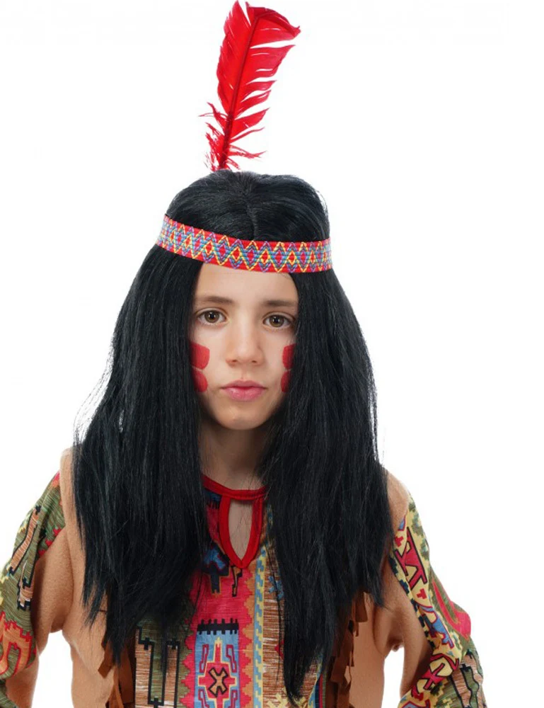 Perücke Indianer für Kinder
