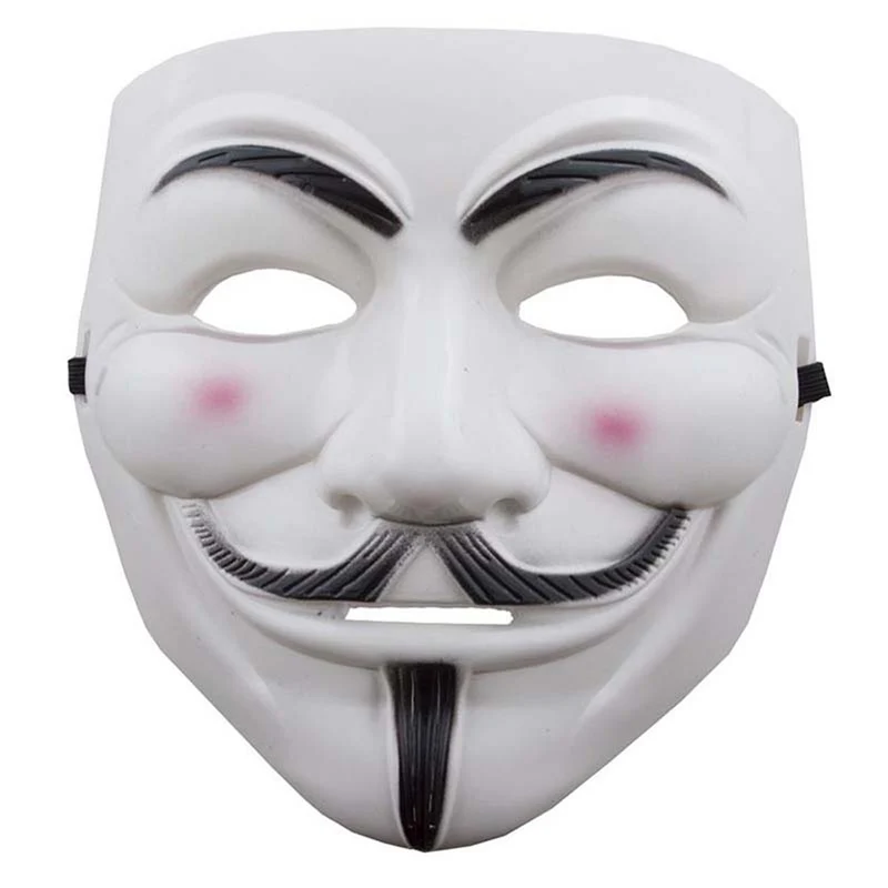 Halloween Maske mit Schnurrbart "Anonimus"