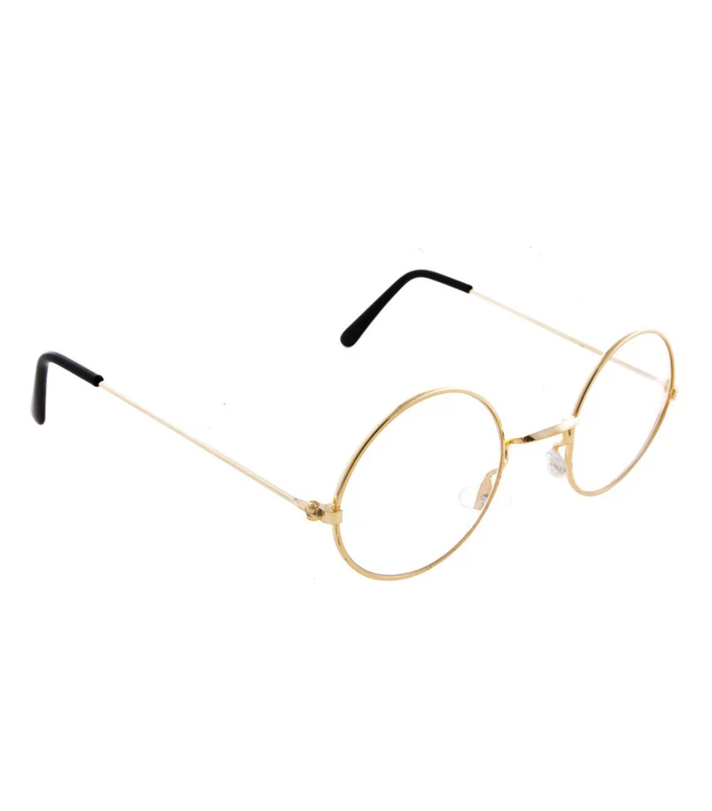 Nickel Brille mit Gläsern - Gold | Kostüm Weihnachtsmann Oma Opa