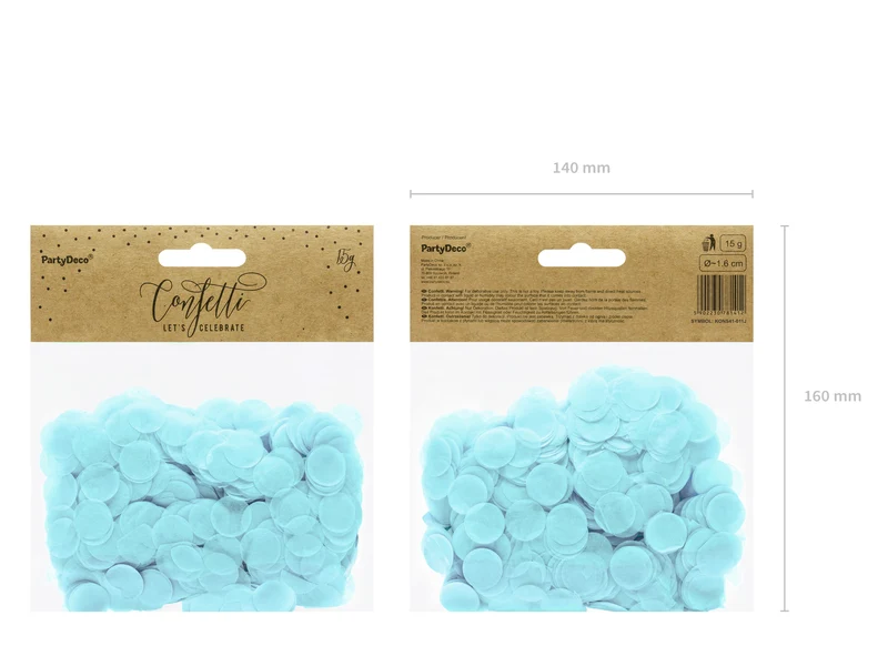 Konfetti Kreise 15g Hellblau