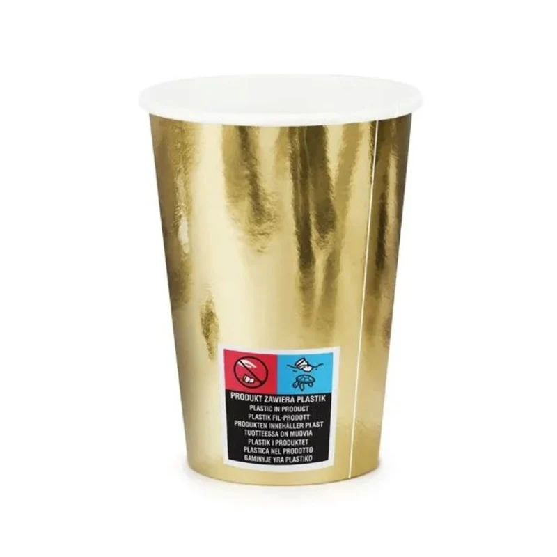 Pappbecher 220ml/6Stk. | Gold