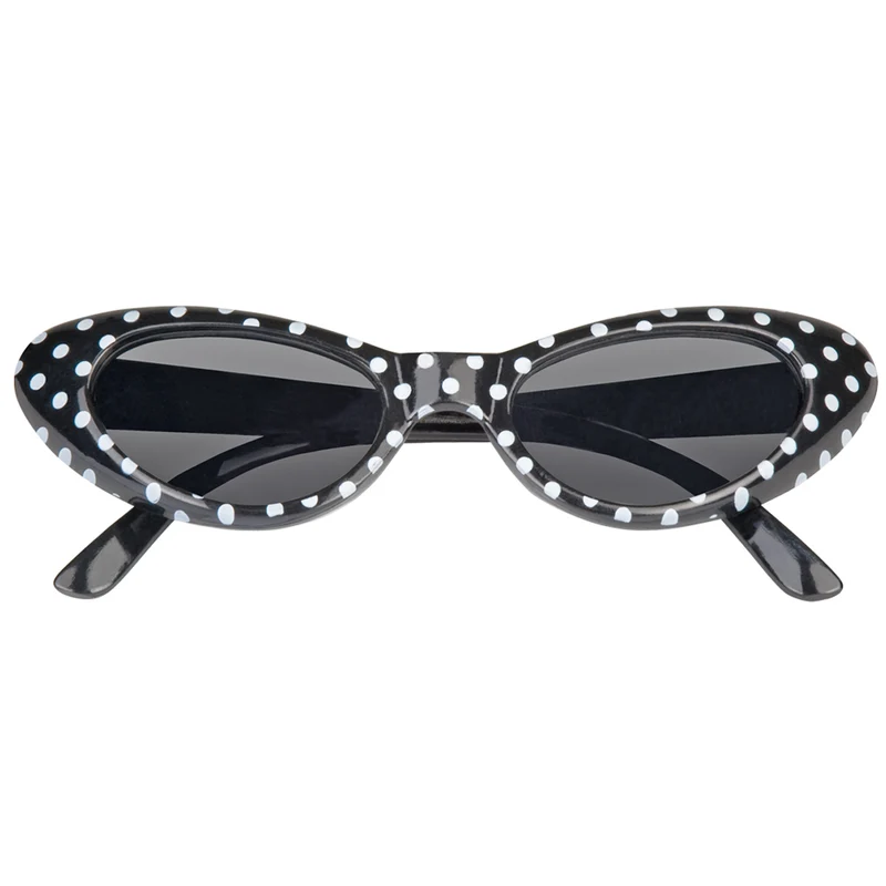 Cat Eye Brille Sandy mit Punkten | Schwarz Weiß
