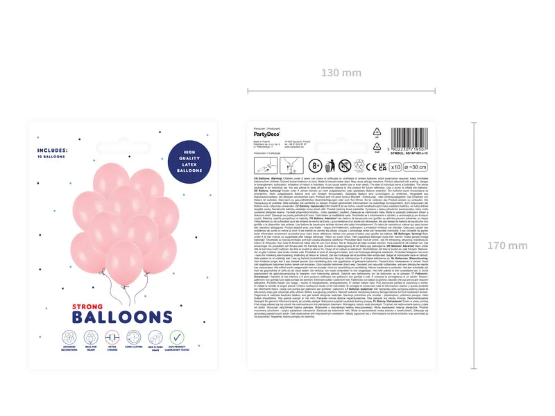 10 Stk. Luftballon Ø30cm "Uni Pastell" | Rosa