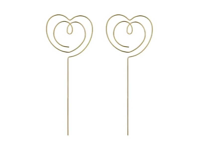 Tortendeko "Herzen" 2 Stk 12x4,5cm |Gold