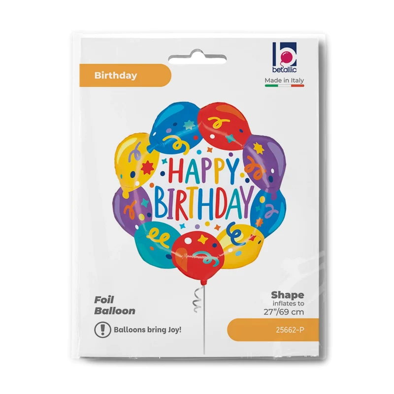 27" Folienballon Shape Kranz Happy Birthday | 69 cm