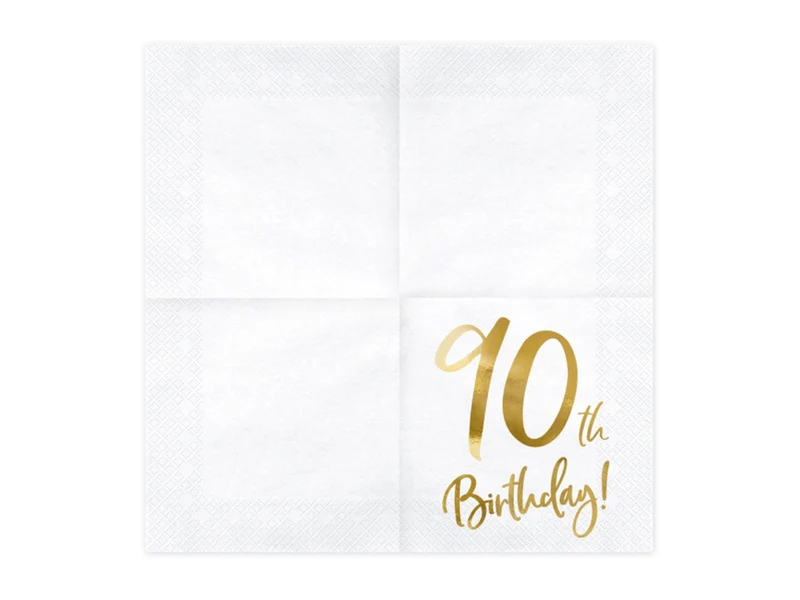 Servietten "Birthday Gold" 20Stk./33x33cm | #90