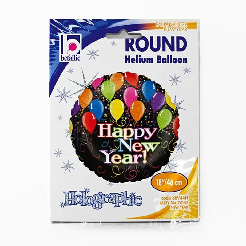 18"/Ø46cm Folienballon "HNY Ballons Holo"