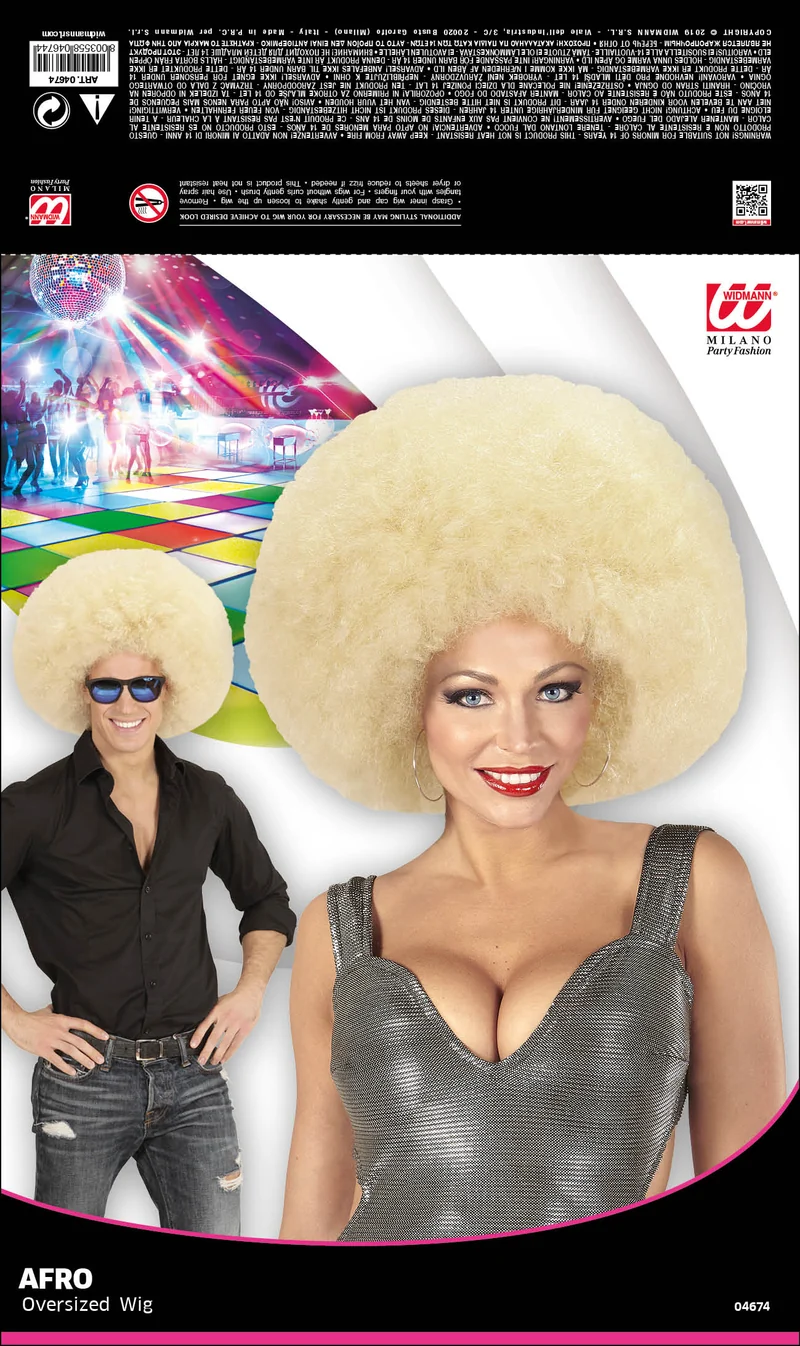 Riesen Afro Perücke für Erwachsene | Blond