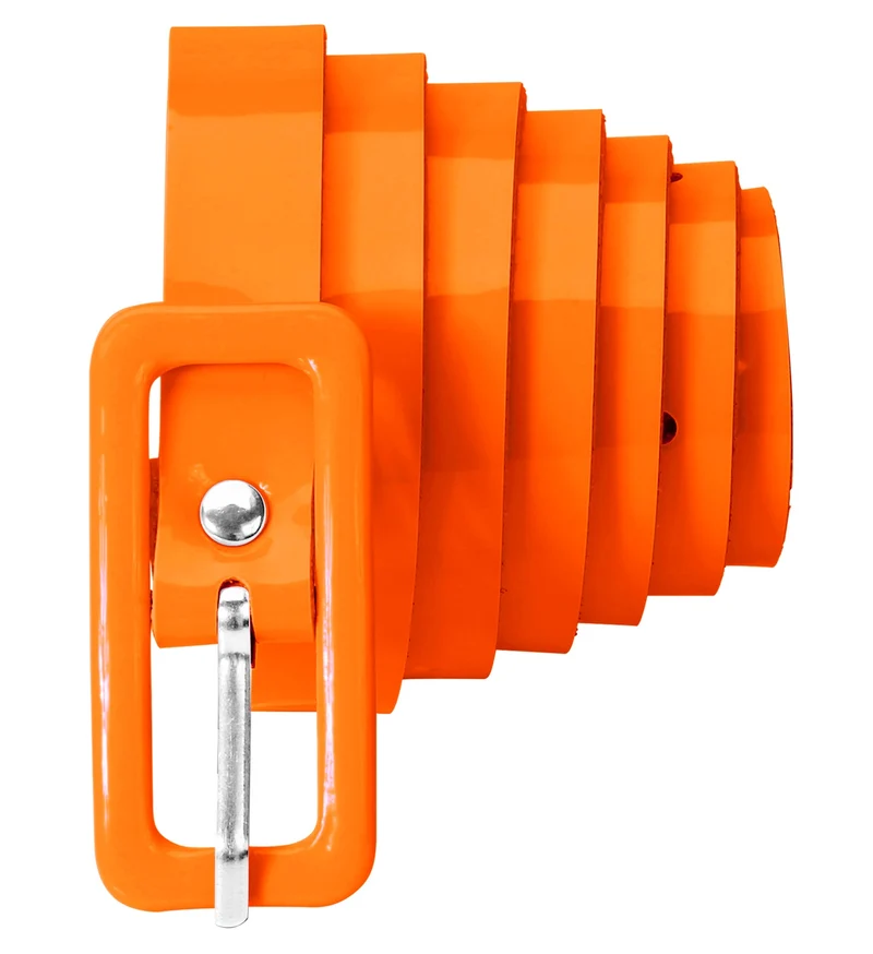 Neon Lack Gürtel für Damen 111,0 x 1,5 cm | Orange
