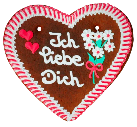 Lebkuchenherz XL (36x34cm), Ich liebe Dich