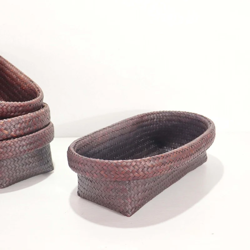 Nattalee Oval Pandanus Basket Brown