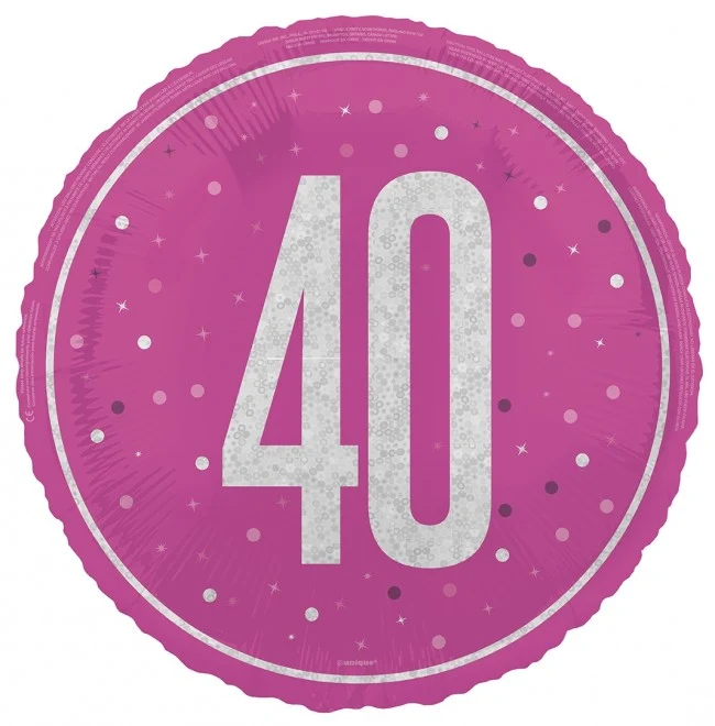 18"/Ø45cm Folienballon "Glitz Pink" | #40