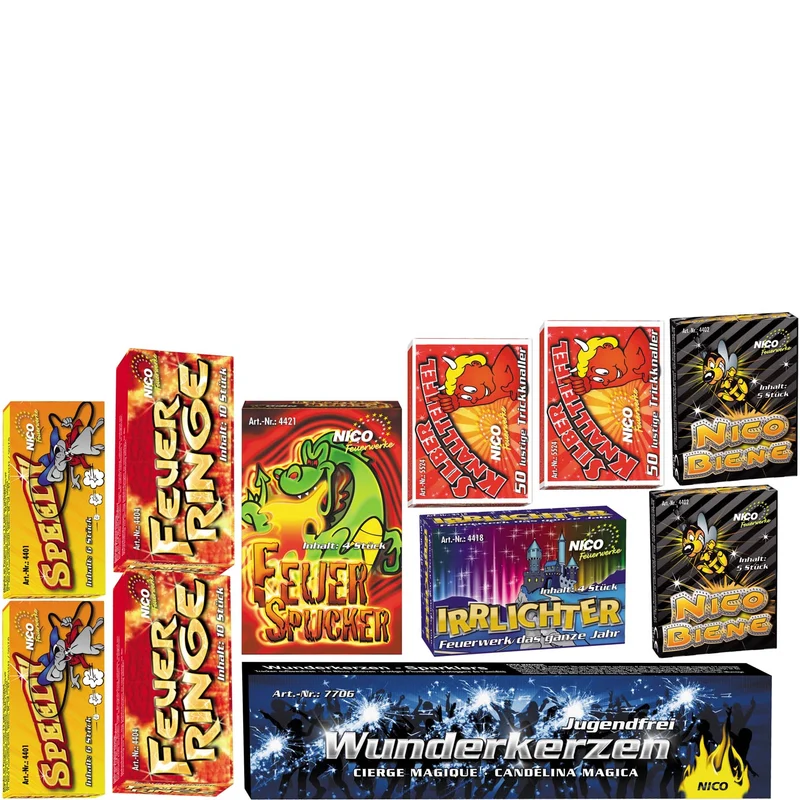 Feuerwerk "Riesen Kinderspass" | 11 Schachteln im Set
