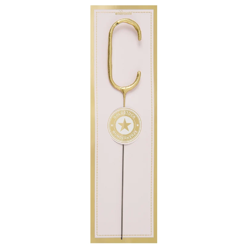 Wunderkerze Buchstabe Classic C 6,5cm 35s | Gold