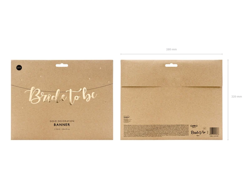 Banner "Bride to be" Gold | 80 x 19 cm