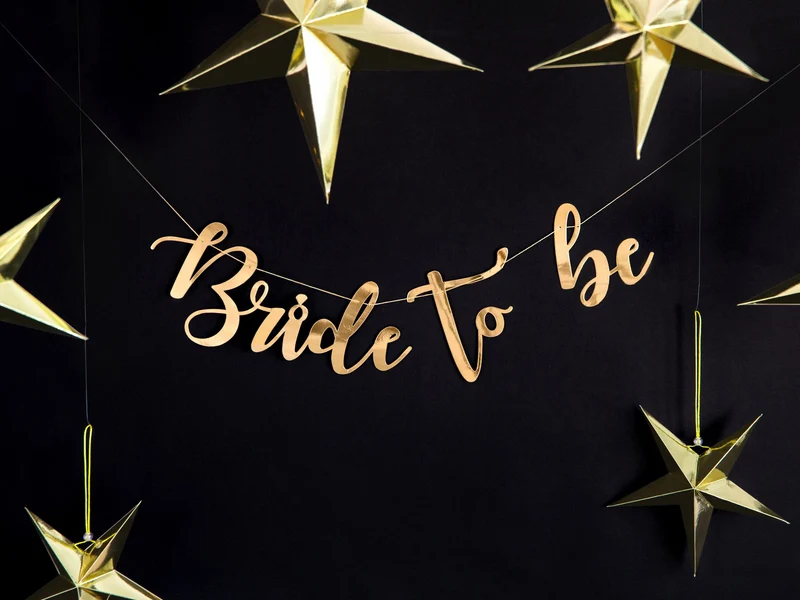 Banner "Bride to be" Gold | 80 x 19 cm