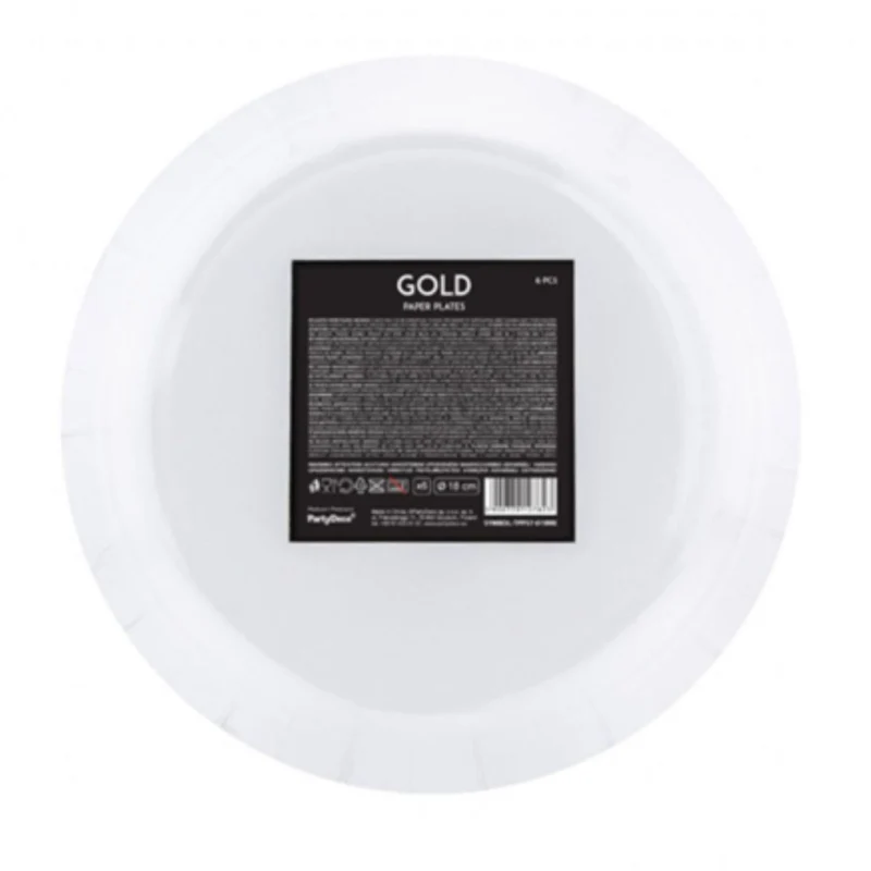 Pappteller 23cm/6 Stk. | Gold