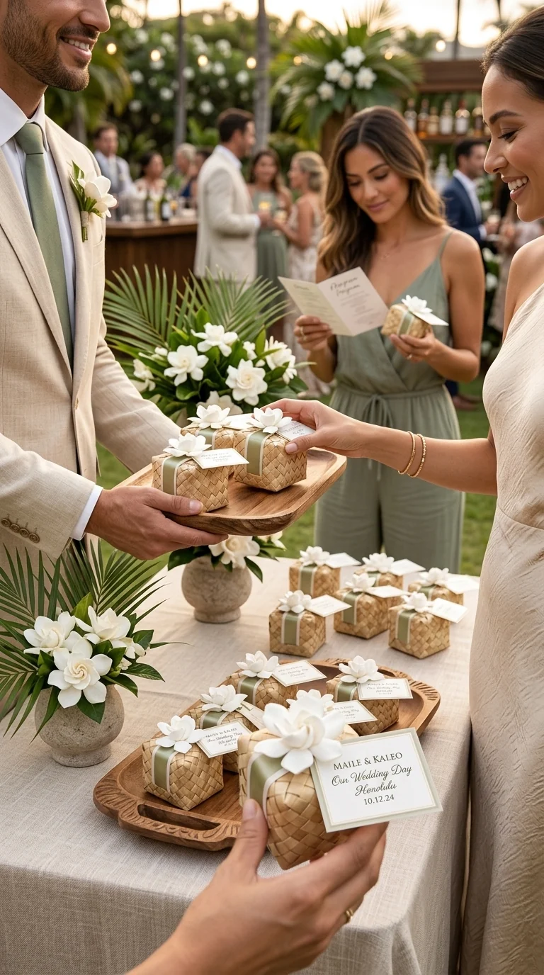 Palm Leaf Wicker Gift Boxes with Lids (Wholesale)