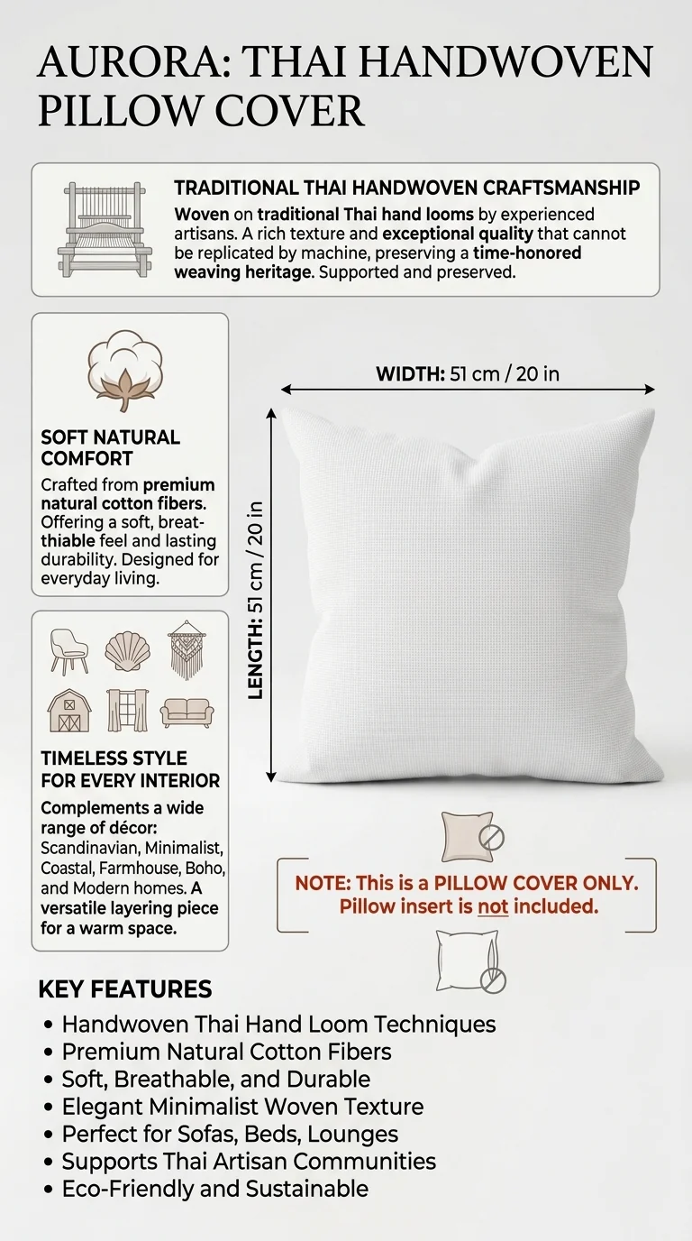 Aurora Hand Loom Natural Fiber Decorative Pillow Cover