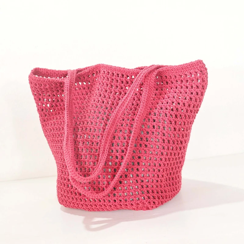 Red Crochet Shoulder Bag