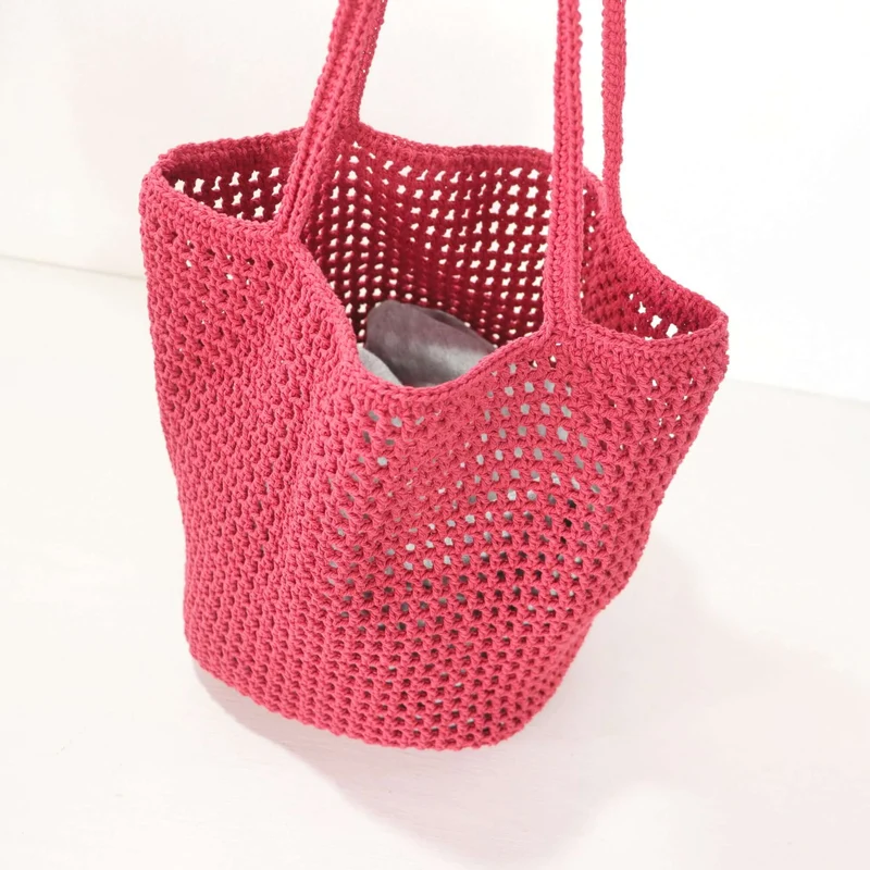 Red Crochet Shoulder Bag