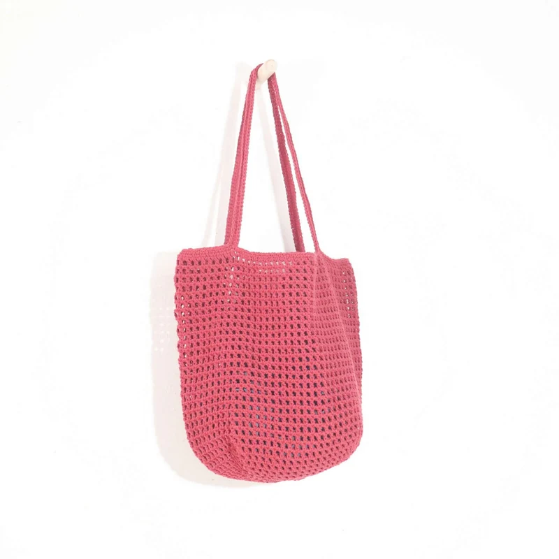 Red Crochet Shoulder Bag