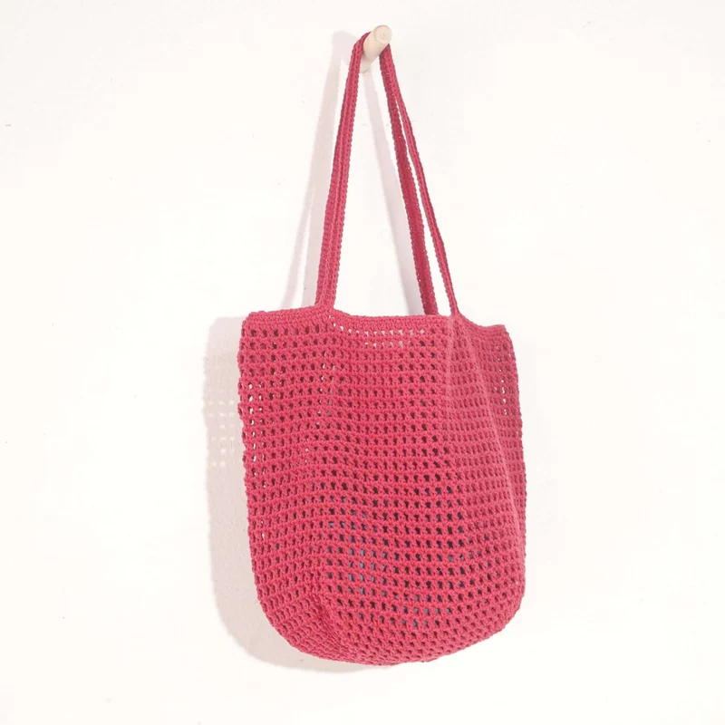 Red Crochet Shoulder Bag