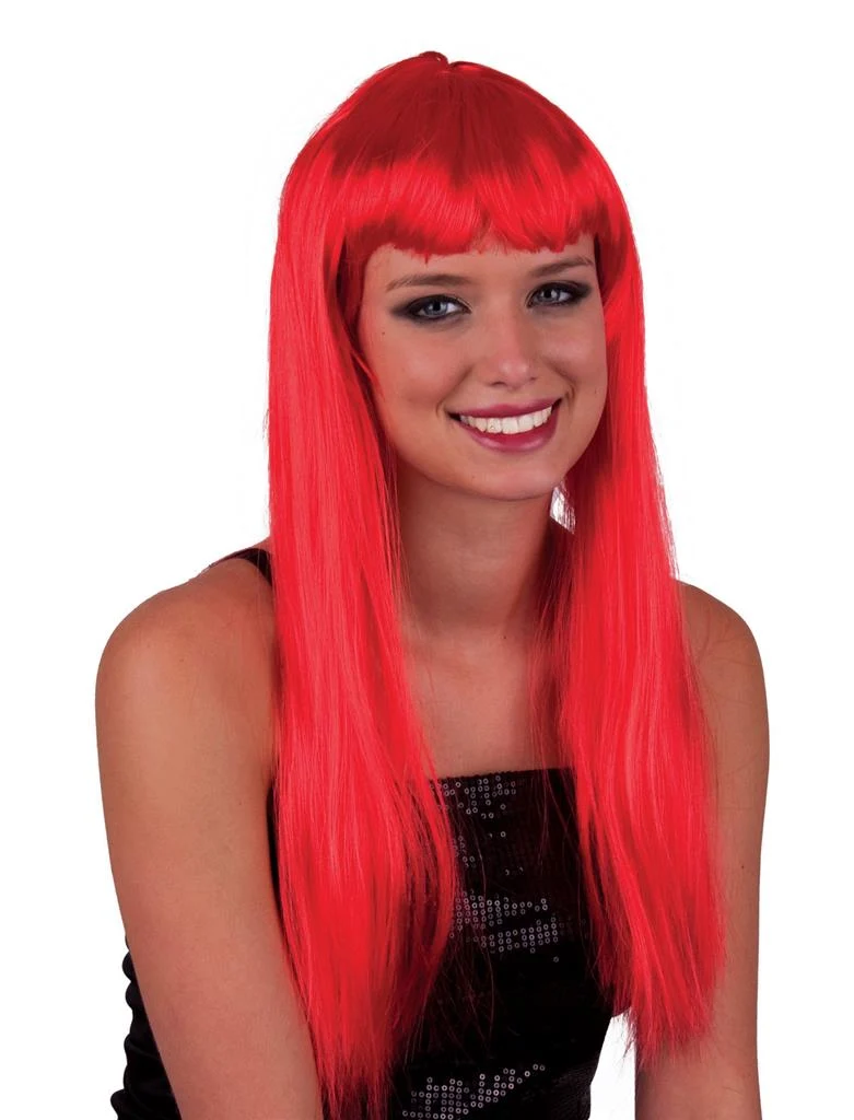 Damen Langhaar Perücke "Alexis" mit Pony - 57645 | Rot