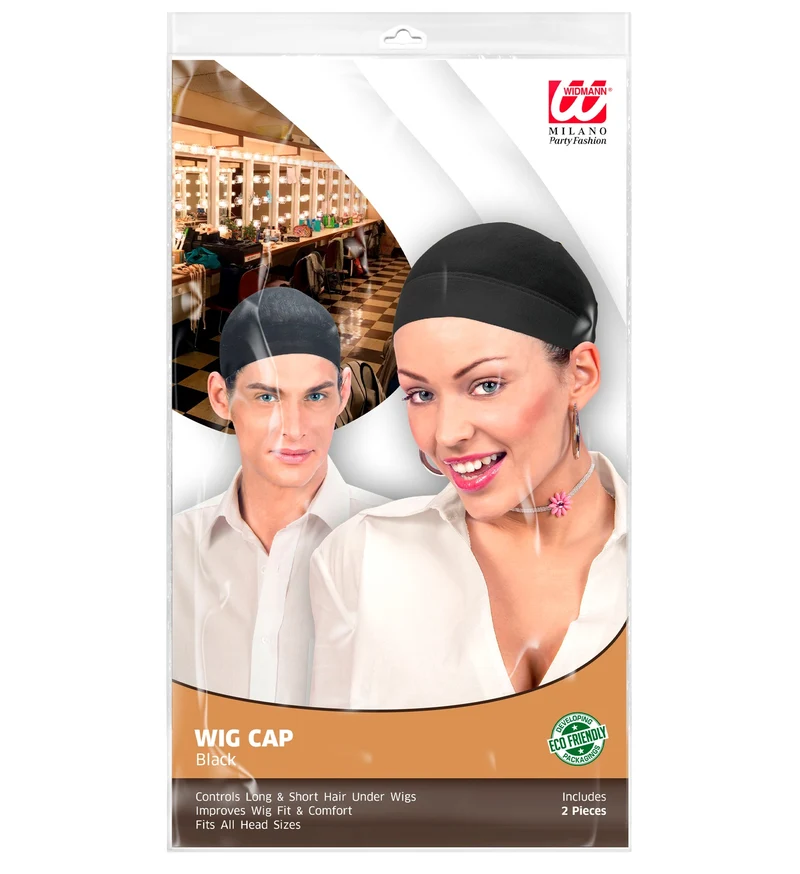 Set von 2 Haarnetzen für Perücken | Schwarz