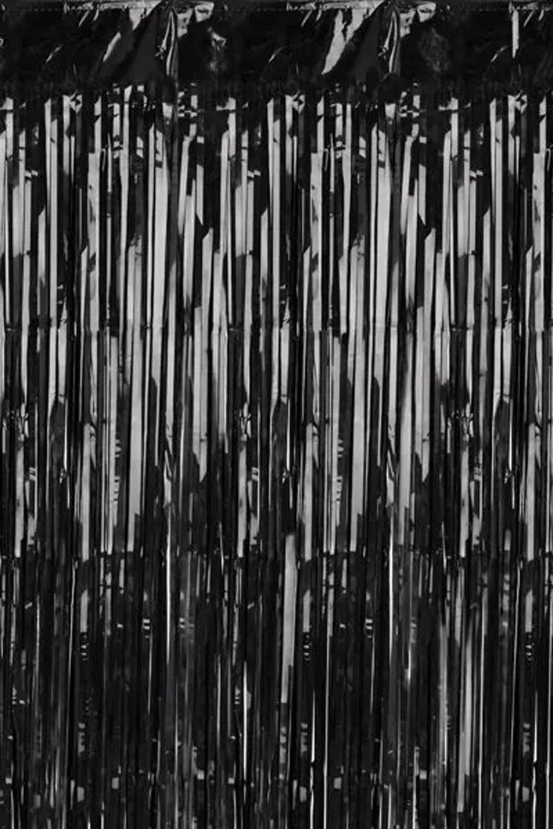 Türvorhang Lametta 100x200cm | Schwarz