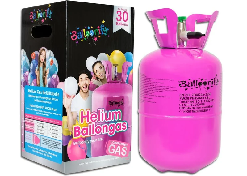 Ballongas Flasche mit Helium | für 30 Ballons