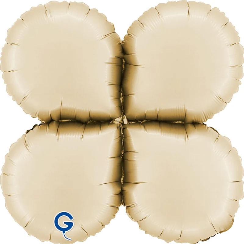 19" Folienballon Base Drops | 48 cm - Satin Cream (NUR LUFT)