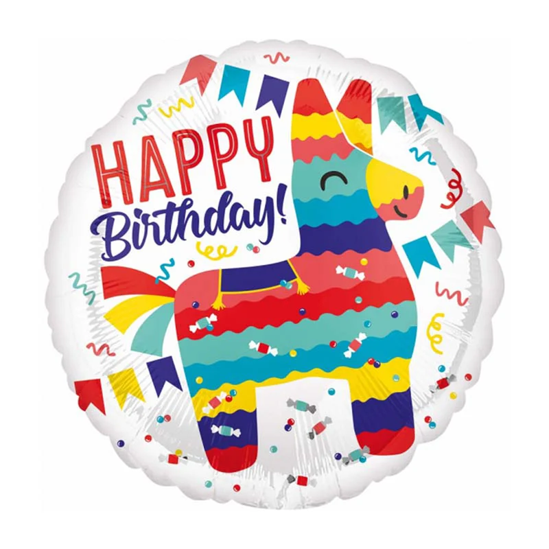 18"/Ø45cm Folienballon "Happy Birthday" Pinata Party