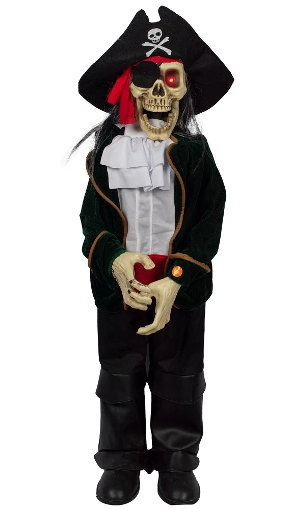 Figur Geister Pirat mit Licht, Bewegung und Sound - 100 cm