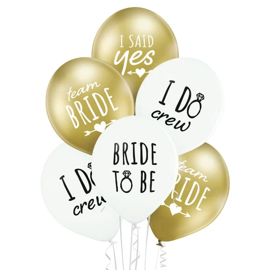 Luftballon Ø30cm "Bride to Be" | 6 Stk.