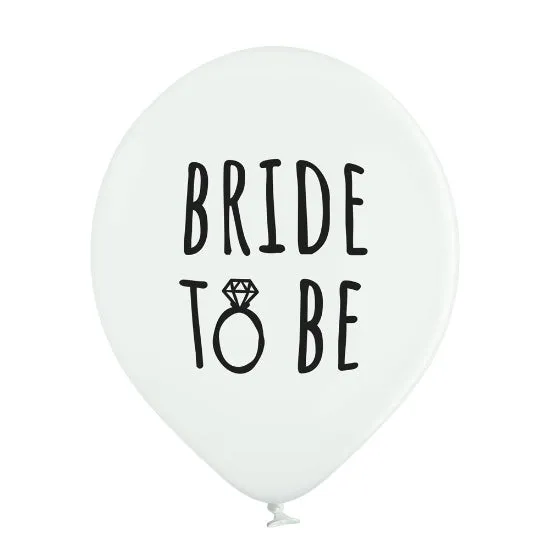 Luftballon Ø30cm "Bride to Be" | 6 Stk.
