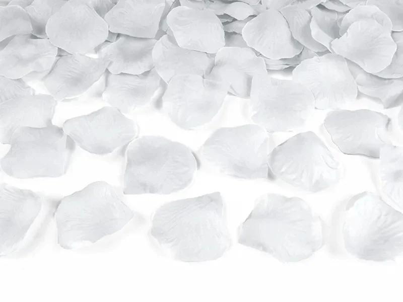 100 Rosenblätter aus Stoff - Ø 5cm | Silber