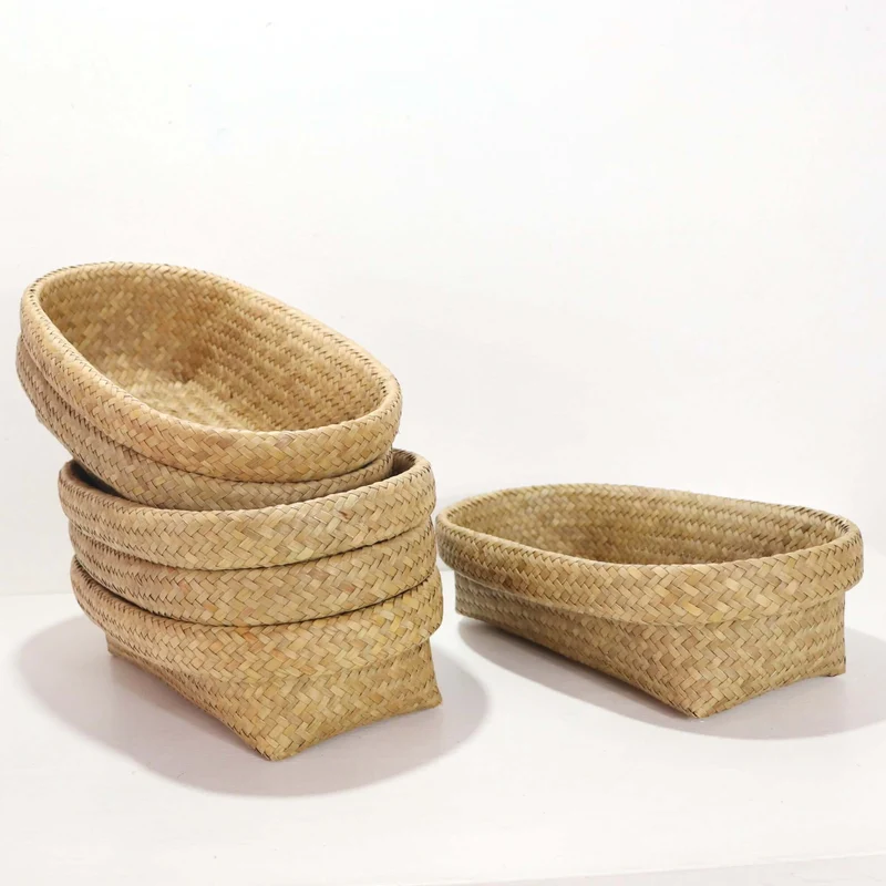 Nattalee Oval Pandanus Basket Natural