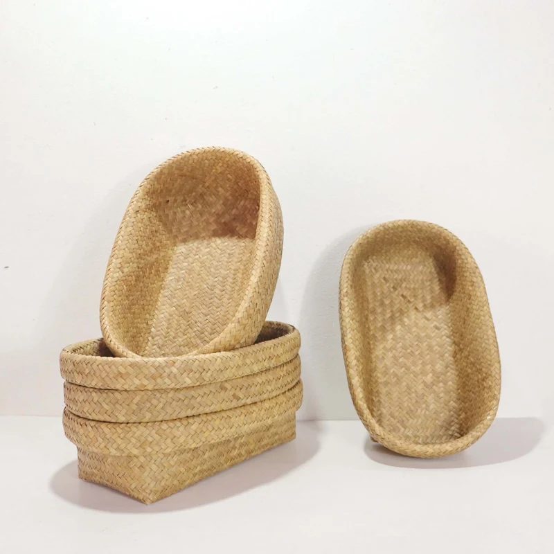 Nattalee Oval Pandanus Basket Natural