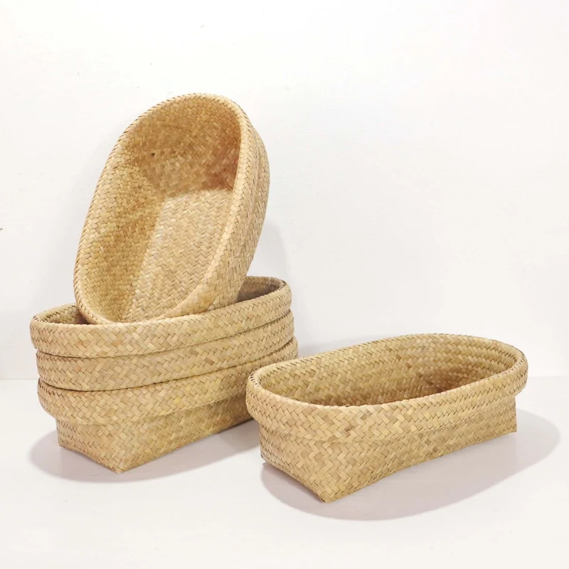 Nattalee Oval Pandanus Basket Natural