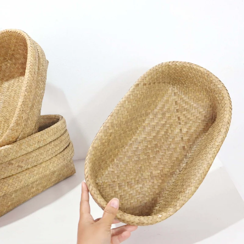 Nattalee Oval Pandanus Basket Natural