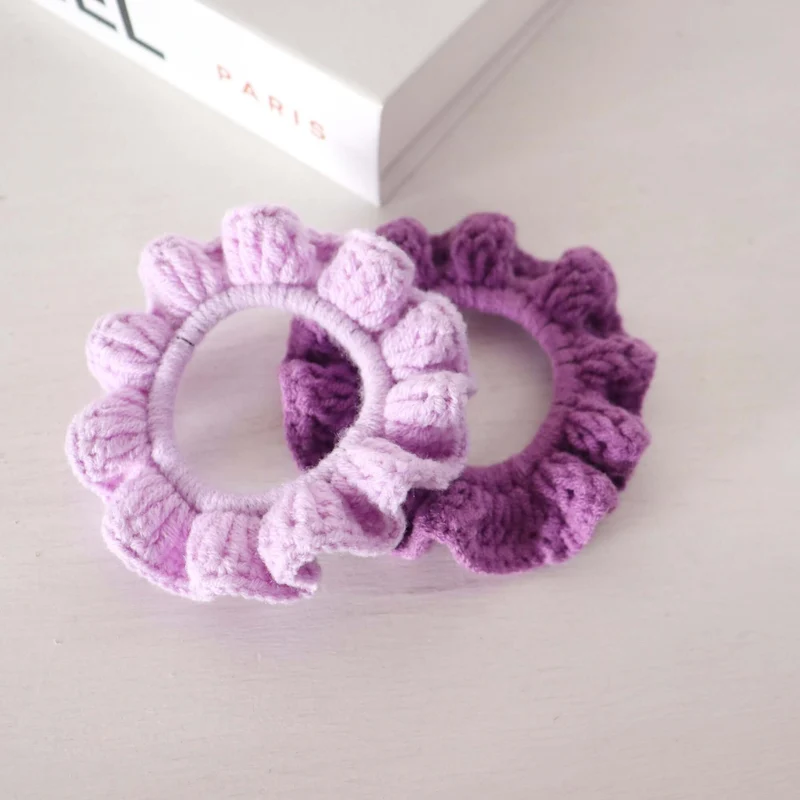 Purple Tones - Hand Crochet Scrunchies