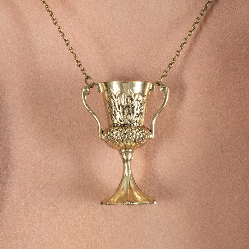 Halskette "Goldener Kelch" | Schmuck Hexe Vampir Teufel Pokal Halloween