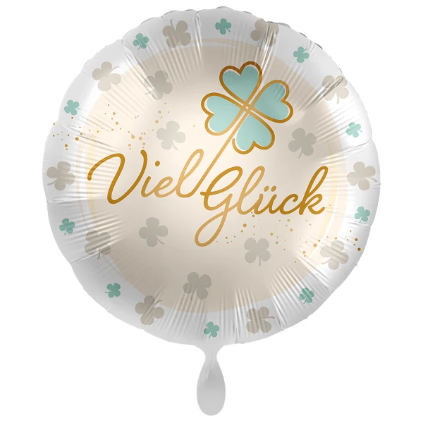 18"/Ø43cm Folienballon "Viel Glück"