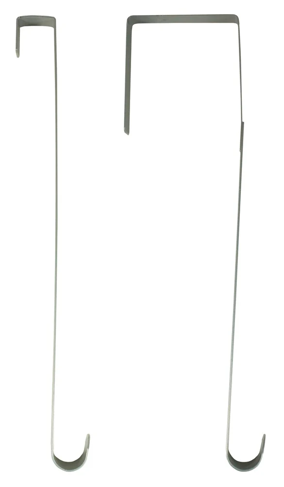 Türhaken für Kränze Länge 26cm - Silber - 2 Stück | Innentür oder Außentür Hängedeko