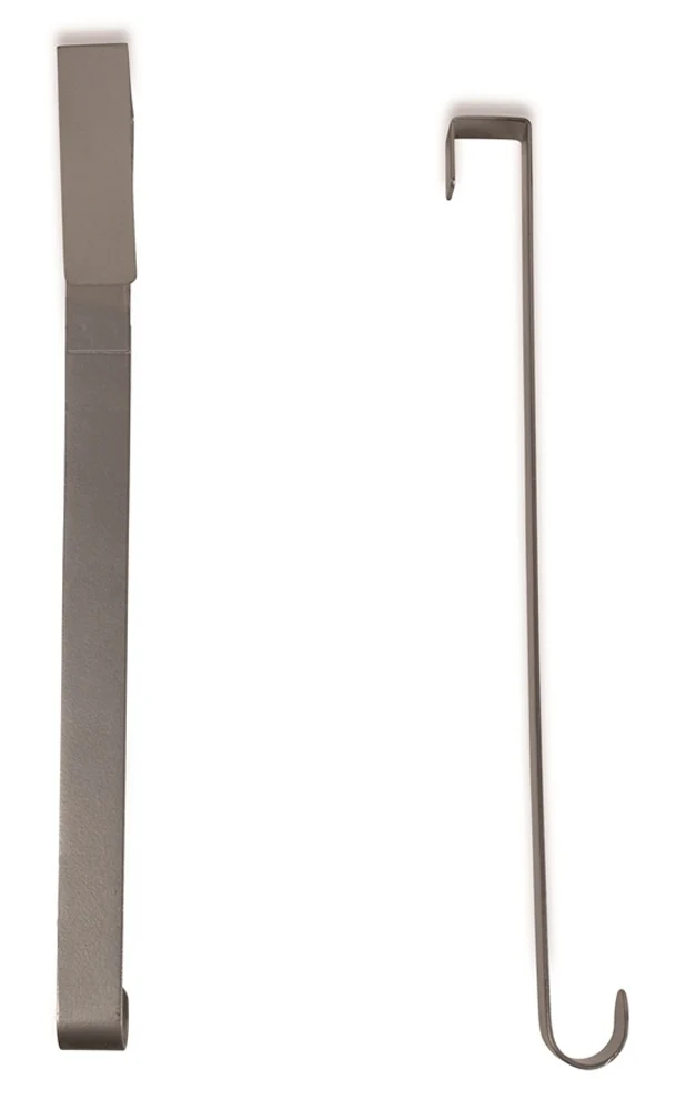 Türhaken für Kränze Länge 26cm - Silber - 2 Stück | Innentür oder Außentür Hängedeko