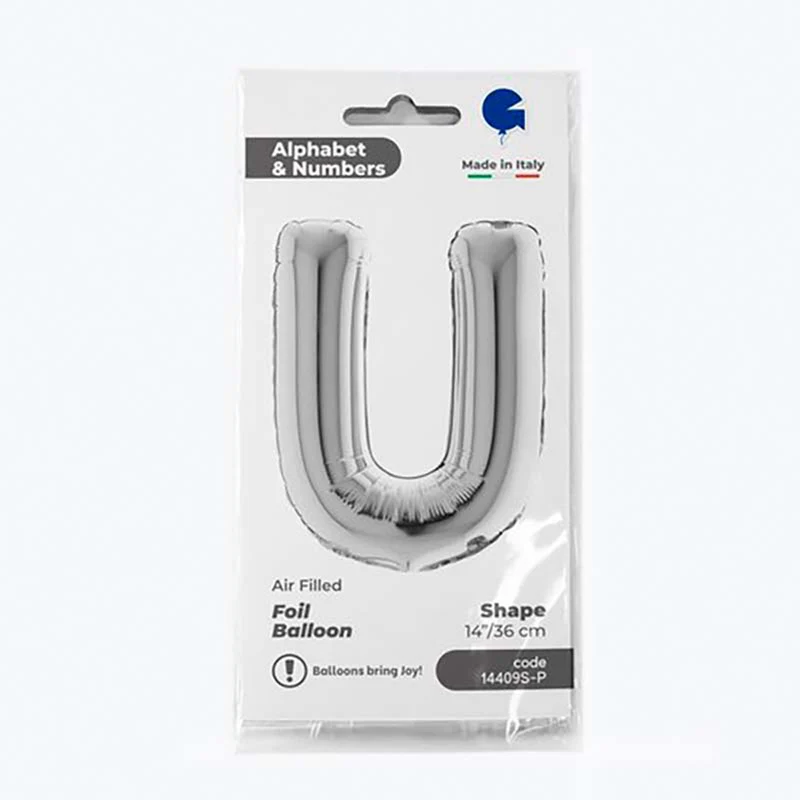 14"/Ø36cm Buchstabe silber | U