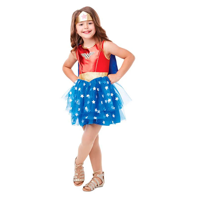 Kostüm Kid Wonderwoman Premium Gr. 5-6 Jahre