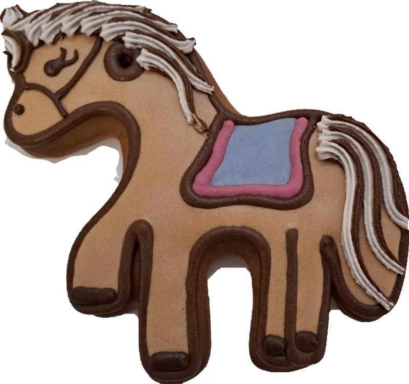 Lebkuchen-Pferd (14x17cm), Pony hellbraun